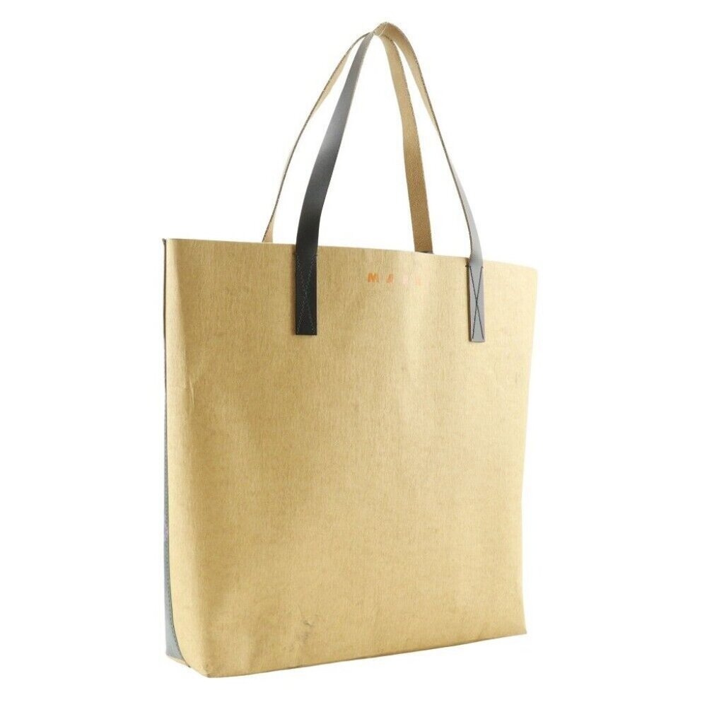 MARNI Paper Floral Tote Bag SHMPQ10A08 Brown / green leather/Paper Fabric ... - Picture 9 of 13